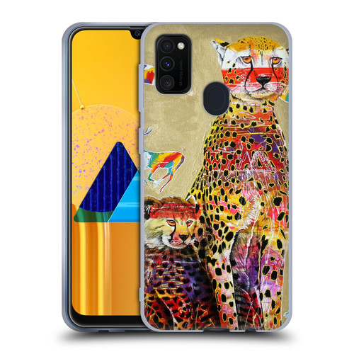 Graeme Stevenson Colourful Wildlife Cheetah Soft Gel Case for Samsung Galaxy M30s (2019)/M21 (2020)