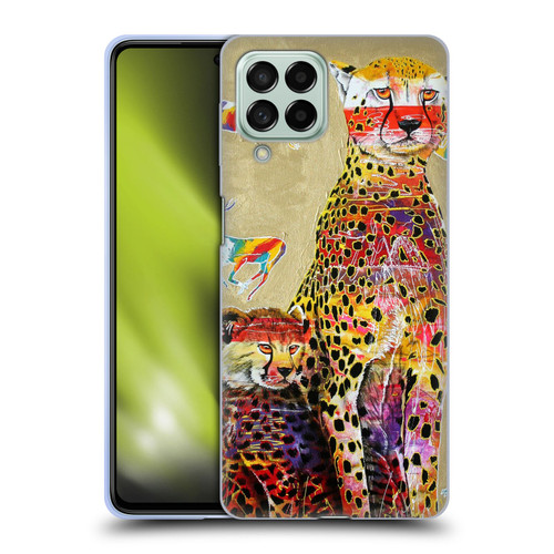 Graeme Stevenson Colourful Wildlife Cheetah Soft Gel Case for Samsung Galaxy M53 (2022)
