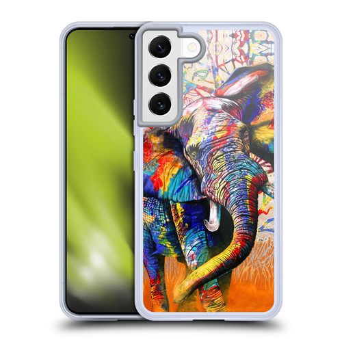 Graeme Stevenson Colourful Wildlife Elephant 4 Soft Gel Case for Samsung Galaxy S22 5G