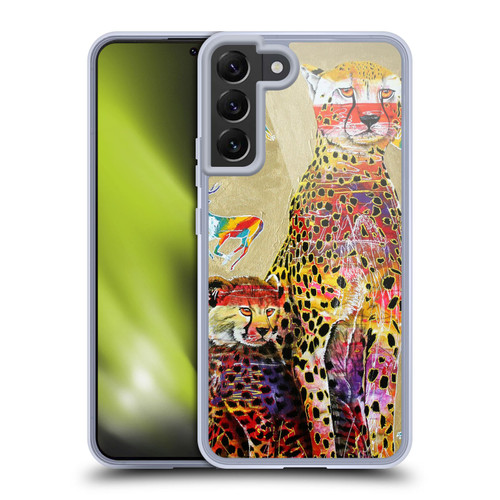 Graeme Stevenson Colourful Wildlife Cheetah Soft Gel Case for Samsung Galaxy S22+ 5G
