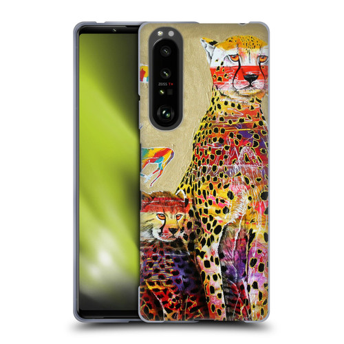 Graeme Stevenson Colourful Wildlife Cheetah Soft Gel Case for Sony Xperia 1 III