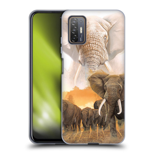 Graeme Stevenson Wildlife Elephants Soft Gel Case for HTC Desire 21 Pro 5G