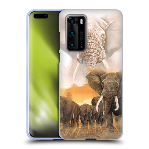 Graeme Stevenson Wildlife Elephants Soft Gel Case for Huawei P40 5G