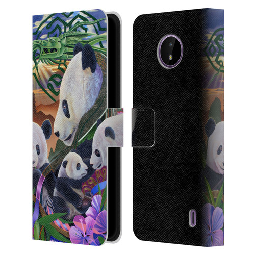 Graeme Stevenson Wildlife Pandas Leather Book Wallet Case Cover For Nokia C10 / C20