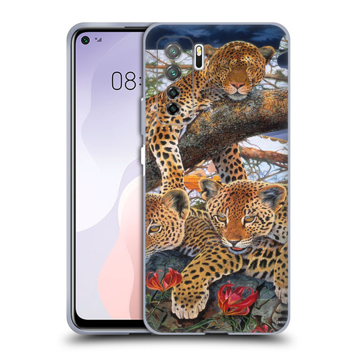 Graeme Stevenson Wildlife Leopard Soft Gel Case for Huawei Nova 7 SE/P40 Lite 5G