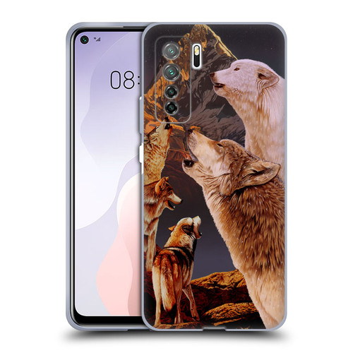 Graeme Stevenson Wildlife Wolves 2 Soft Gel Case for Huawei Nova 7 SE/P40 Lite 5G