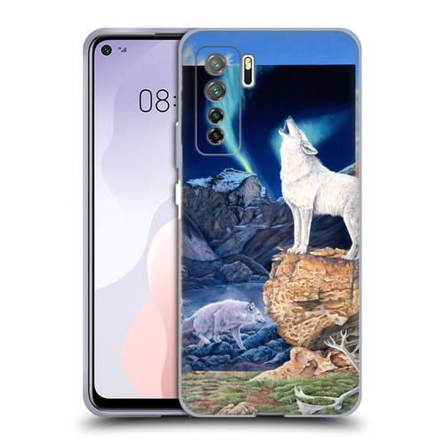 Graeme Stevenson Wildlife Wolves 3 Soft Gel Case for Huawei Nova 7 SE/P40 Lite 5G