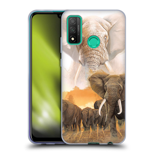 Graeme Stevenson Wildlife Elephants Soft Gel Case for Huawei P Smart (2020)