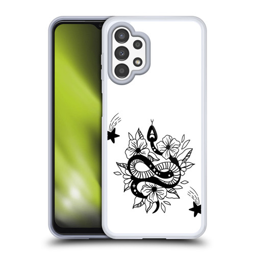 Haroulita Celestial Tattoo Snake And Flower Soft Gel Case for Samsung Galaxy A13 (2022)