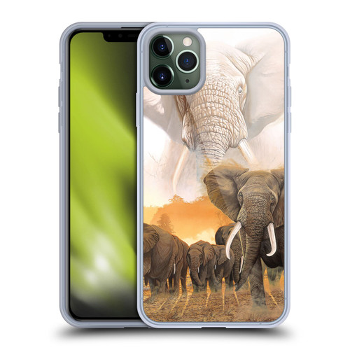 Graeme Stevenson Wildlife Elephants Soft Gel Case for Apple iPhone 11 Pro Max