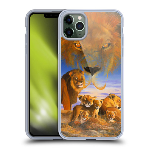 Graeme Stevenson Wildlife Lions Soft Gel Case for Apple iPhone 11 Pro Max