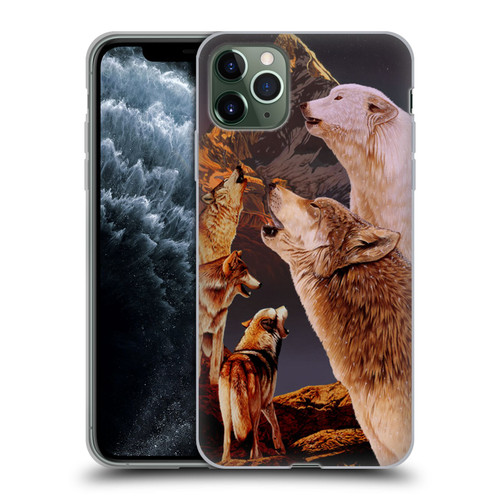 Graeme Stevenson Wildlife Wolves 2 Soft Gel Case for Apple iPhone 11 Pro Max