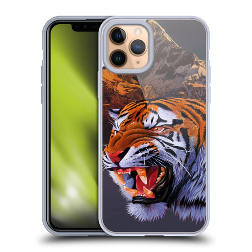 Graeme Stevenson Wildlife Tiger Soft Gel Case for Apple iPhone 11 Pro