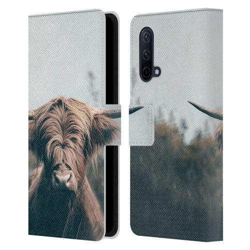 Patrik Lovrin Animal Portraits Highland Cow Leather Book Wallet Case Cover For OnePlus Nord CE 5G