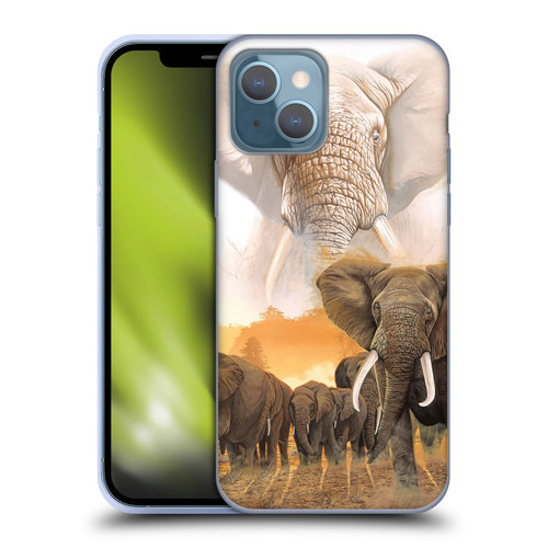Graeme Stevenson Wildlife Elephants Soft Gel Case for Apple iPhone 13