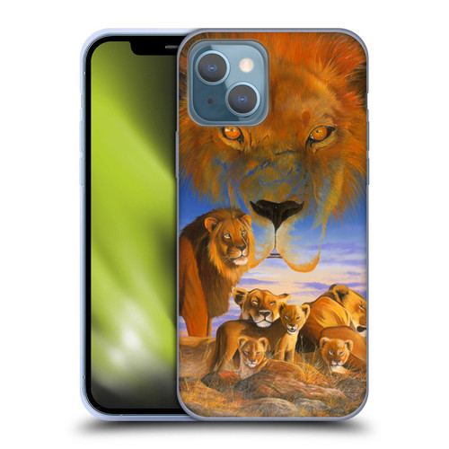 Graeme Stevenson Wildlife Lions Soft Gel Case for Apple iPhone 13