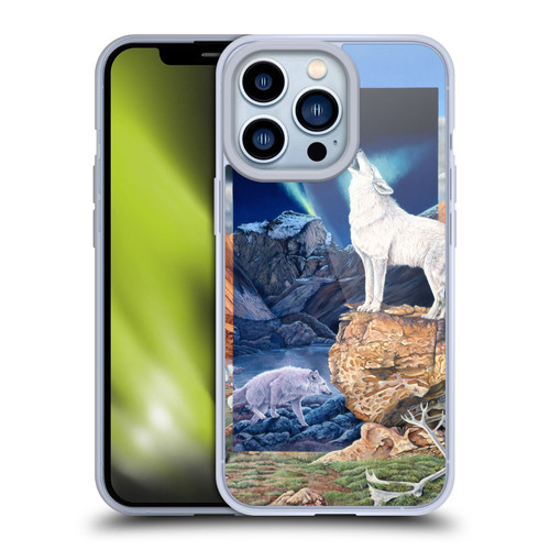 Graeme Stevenson Wildlife Wolves 3 Soft Gel Case for Apple iPhone 13 Pro