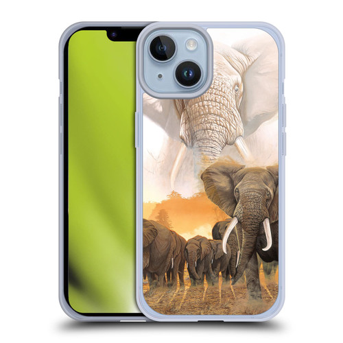 Graeme Stevenson Wildlife Elephants Soft Gel Case for Apple iPhone 14