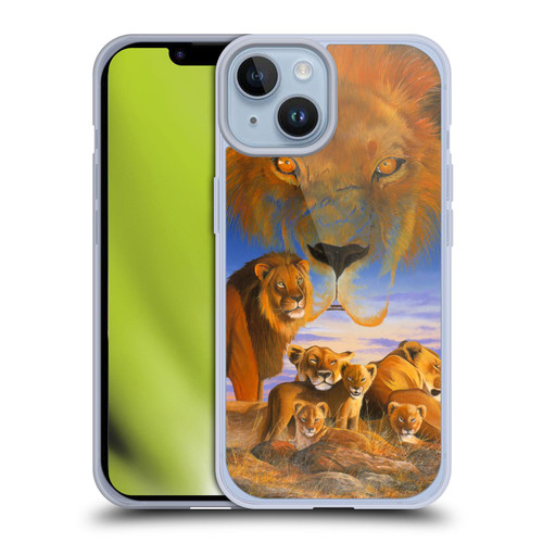 Graeme Stevenson Wildlife Lions Soft Gel Case for Apple iPhone 14