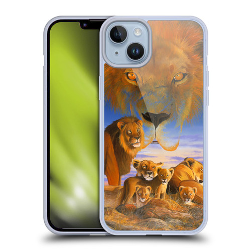 Graeme Stevenson Wildlife Lions Soft Gel Case for Apple iPhone 14 Plus