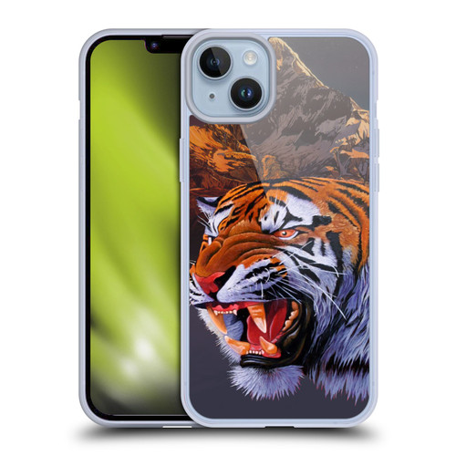 Graeme Stevenson Wildlife Tiger Soft Gel Case for Apple iPhone 14 Plus