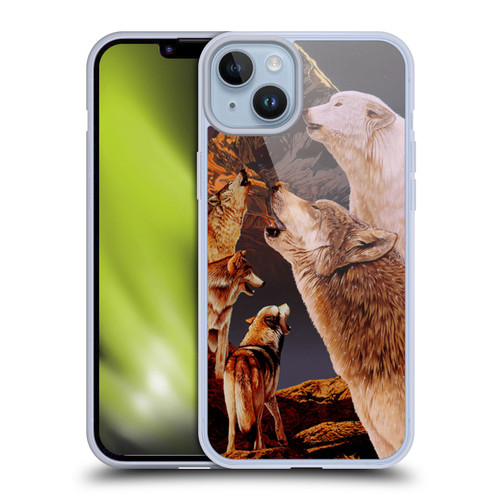 Graeme Stevenson Wildlife Wolves 2 Soft Gel Case for Apple iPhone 14 Plus