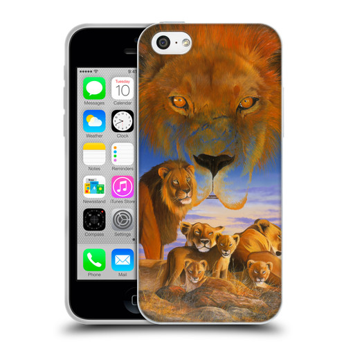 Graeme Stevenson Wildlife Lions Soft Gel Case for Apple iPhone 5c