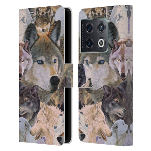 Graeme Stevenson Wildlife Wolves 1 Leather Book Wallet Case Cover For OnePlus 10 Pro