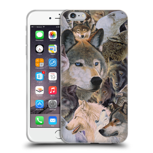 Graeme Stevenson Wildlife Wolves 1 Soft Gel Case for Apple iPhone 6 Plus / iPhone 6s Plus
