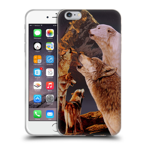 Graeme Stevenson Wildlife Wolves 2 Soft Gel Case for Apple iPhone 6 Plus / iPhone 6s Plus