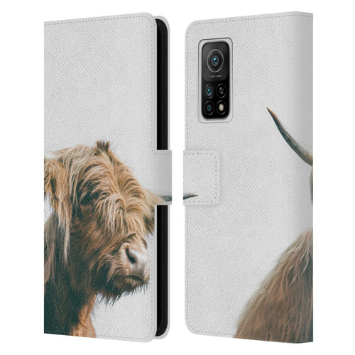 Patrik Lovrin Animal Portraits Majestic Highland Cow Leather Book Wallet Case Cover For Xiaomi Mi 10T 5G