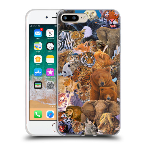 Graeme Stevenson Wildlife Animals Soft Gel Case for Apple iPhone 7 Plus / iPhone 8 Plus