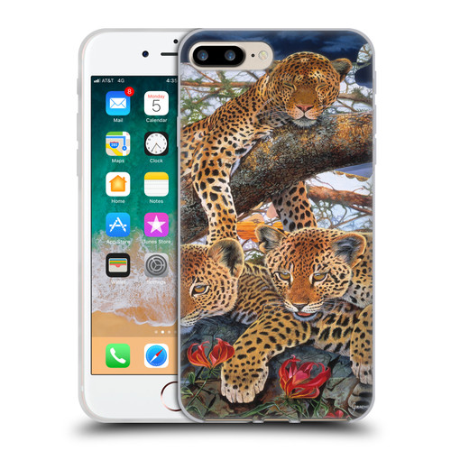 Graeme Stevenson Wildlife Leopard Soft Gel Case for Apple iPhone 7 Plus / iPhone 8 Plus