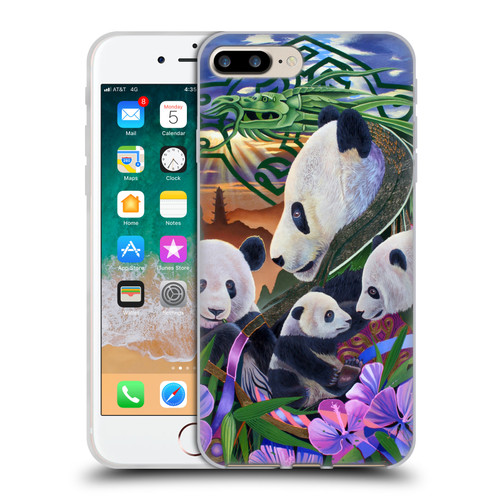 Graeme Stevenson Wildlife Pandas Soft Gel Case for Apple iPhone 7 Plus / iPhone 8 Plus