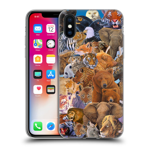 Graeme Stevenson Wildlife Animals Soft Gel Case for Apple iPhone X / iPhone XS