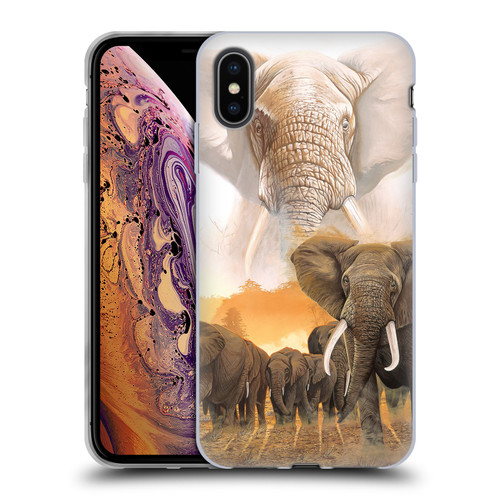 Graeme Stevenson Wildlife Elephants Soft Gel Case for Apple iPhone XS Max