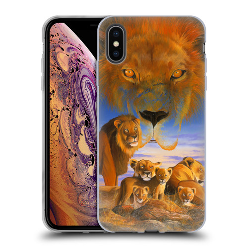 Graeme Stevenson Wildlife Lions Soft Gel Case for Apple iPhone XS Max