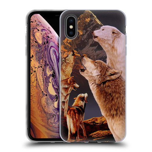 Graeme Stevenson Wildlife Wolves 2 Soft Gel Case for Apple iPhone XS Max