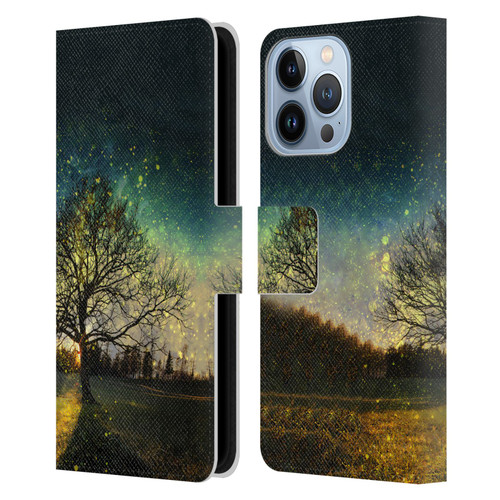 Patrik Lovrin Dreams Vs Reality Magical Fireflies Dreamy Leather Book Wallet Case Cover For Apple iPhone 13 Pro