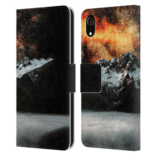 Patrik Lovrin Dreams Vs Reality Burning Galaxy Above Mountains Leather Book Wallet Case Cover For Apple iPhone XR