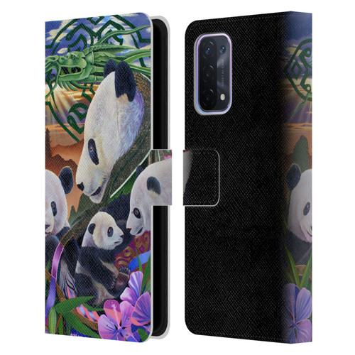 Graeme Stevenson Wildlife Pandas Leather Book Wallet Case Cover For OPPO A54 5G
