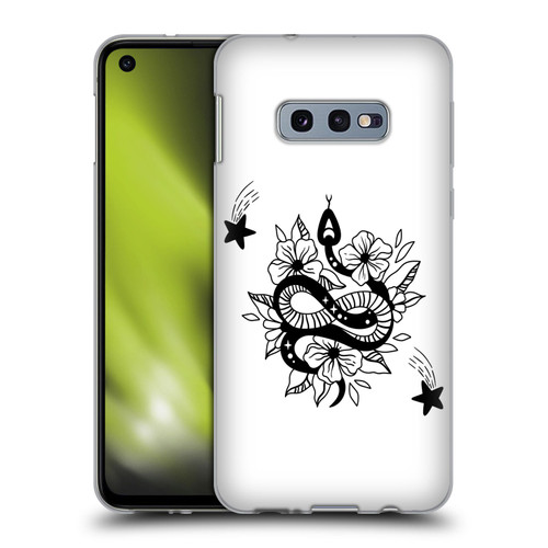 Haroulita Celestial Tattoo Snake And Flower Soft Gel Case for Samsung Galaxy S10e