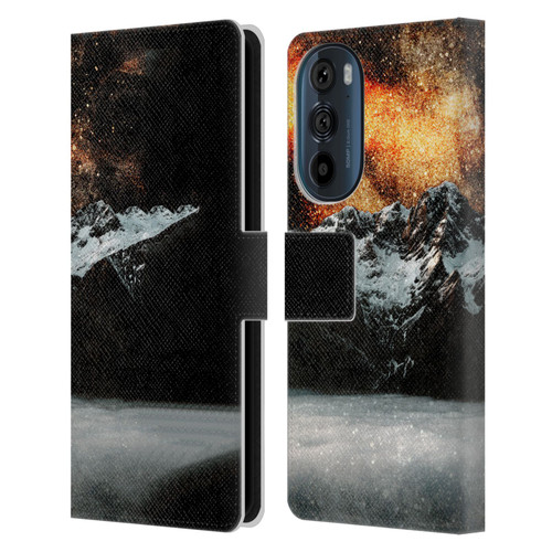 Patrik Lovrin Dreams Vs Reality Burning Galaxy Above Mountains Leather Book Wallet Case Cover For Motorola Edge 30