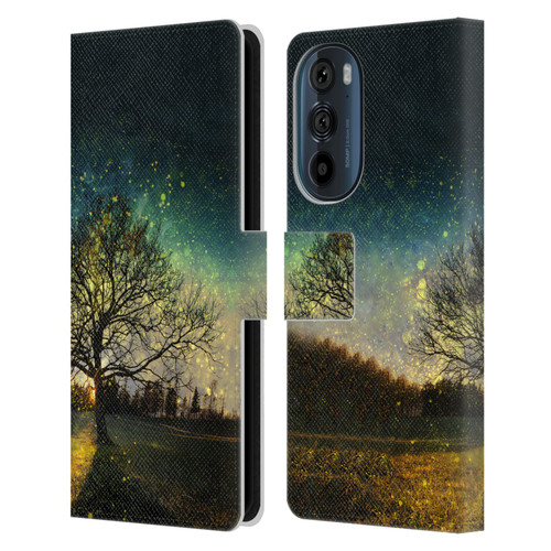 Patrik Lovrin Dreams Vs Reality Magical Fireflies Dreamy Leather Book Wallet Case Cover For Motorola Edge 30