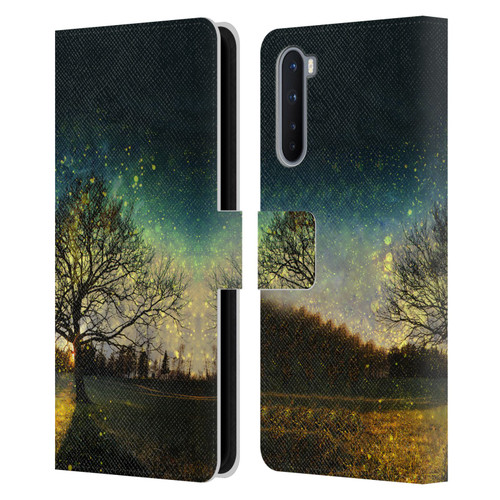 Patrik Lovrin Dreams Vs Reality Magical Fireflies Dreamy Leather Book Wallet Case Cover For OnePlus Nord 5G