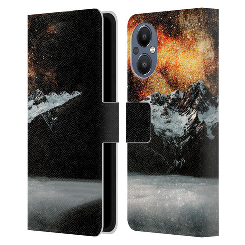 Patrik Lovrin Dreams Vs Reality Burning Galaxy Above Mountains Leather Book Wallet Case Cover For OnePlus Nord N20 5G