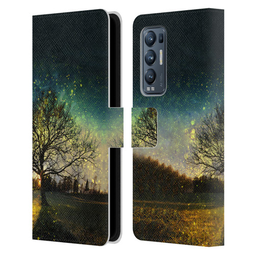 Patrik Lovrin Dreams Vs Reality Magical Fireflies Dreamy Leather Book Wallet Case Cover For OPPO Find X3 Neo / Reno5 Pro+ 5G