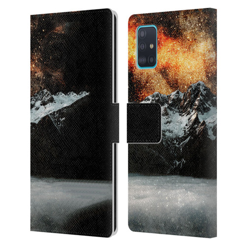 Patrik Lovrin Dreams Vs Reality Burning Galaxy Above Mountains Leather Book Wallet Case Cover For Samsung Galaxy A51 (2019)