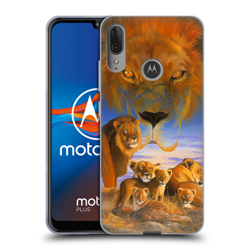 Graeme Stevenson Wildlife Lions Soft Gel Case for Motorola Moto E6 Plus