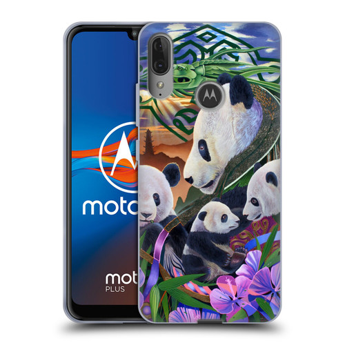 Graeme Stevenson Wildlife Pandas Soft Gel Case for Motorola Moto E6 Plus